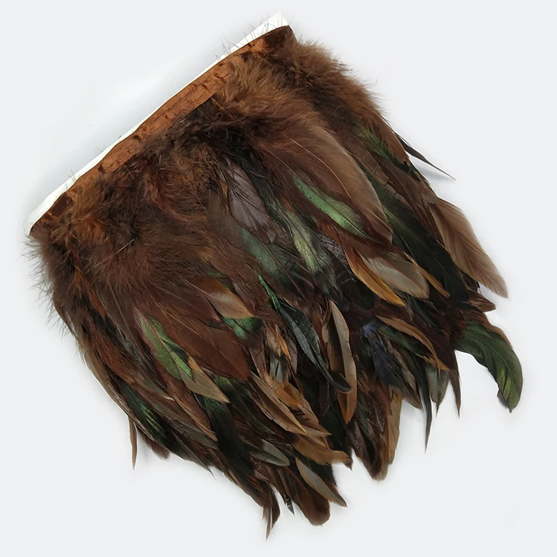 Factory supply discount price rooster feather trims and fringes for carnival costume dyed plumas trim dyed color cheap goose