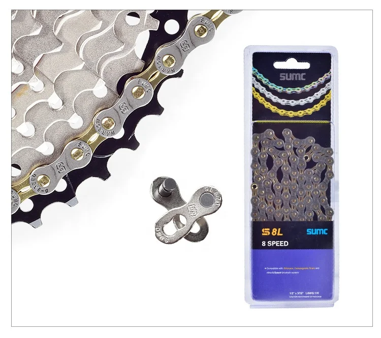 2021 High-quality authentic SUMC S82 3X8 8speed Silver MTB Mountain road Bike Chain guide for shimano groupset