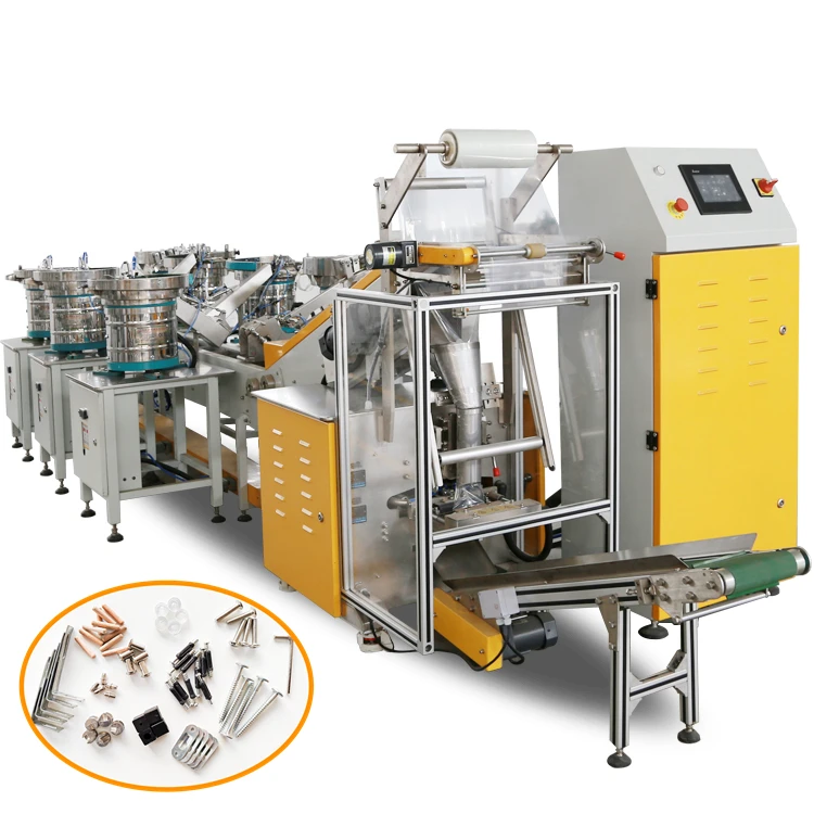 Feiyu Automatic Fastener Screw Bagging Packing Bagger Mixed Packaging Machine with Vibrating Feeder