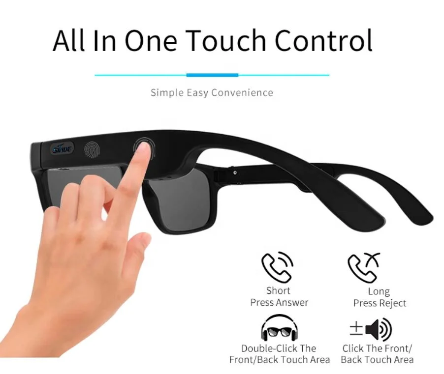 Newest Smart 2022 Best Mens Womens Smart Wireless 5.0 Bone Conduction Headphone Glasses Wireless Music Sunglasses for Fishing Su