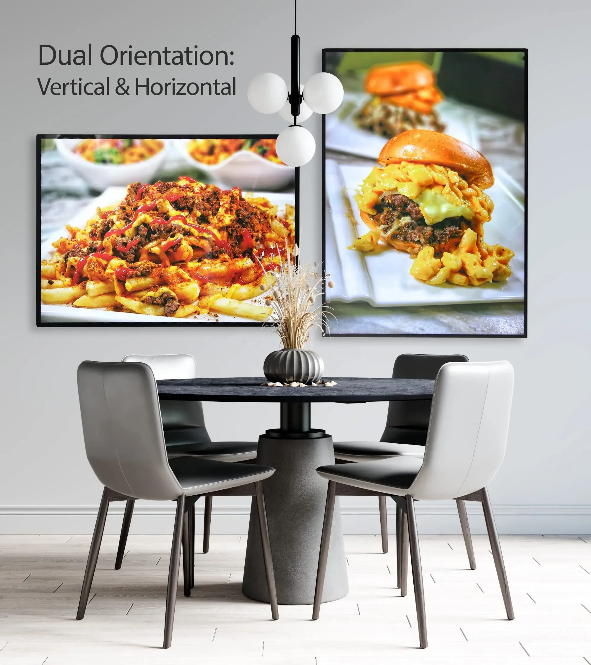 Wall Display Board Led Aluminum Frame Menu Square 24'x36' Slim Led Display Light Box Frame Wall Advertising Light Boxes