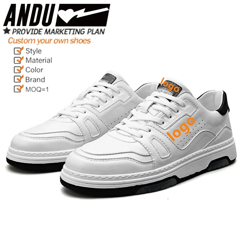 Low Moq 1 Pair Sneakers With Customer Logo Wholesale Custom Blank Sneakers Custom Men Shoes With Box Zapatos Personalizados