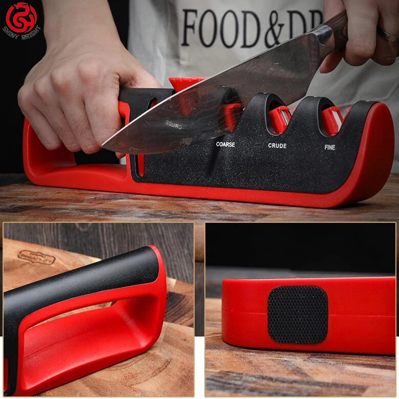 4 in 1 Multifunction mini knives sharpening tools 4 stage scissors diamond knife scissor sharpener