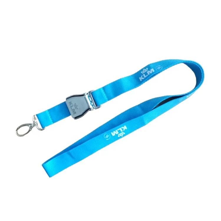 silk-screen printing airbus polyester neck lanyard with customized accessories