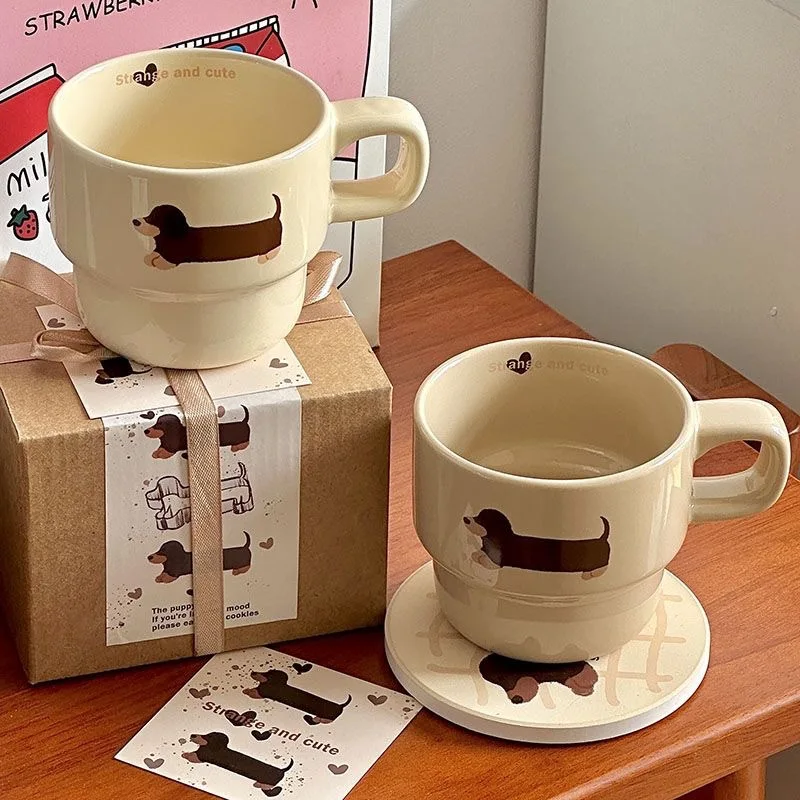 2024 Fancy Unique Ceramic Coffee Mug Wholesale with Personalized Printing Logo Text Customzble Porcelain Couple Cups