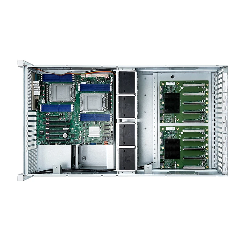 8-Slot 4U800 Aluminium 4090 GPU Server Chassis 16x Switch Deep Learning AI Computing Rendering ATX Fan Cooler Case/Casing Rack