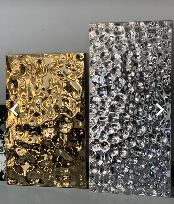 Потолочная доска из нержавеющей стали с водяными рябами, настенная доска