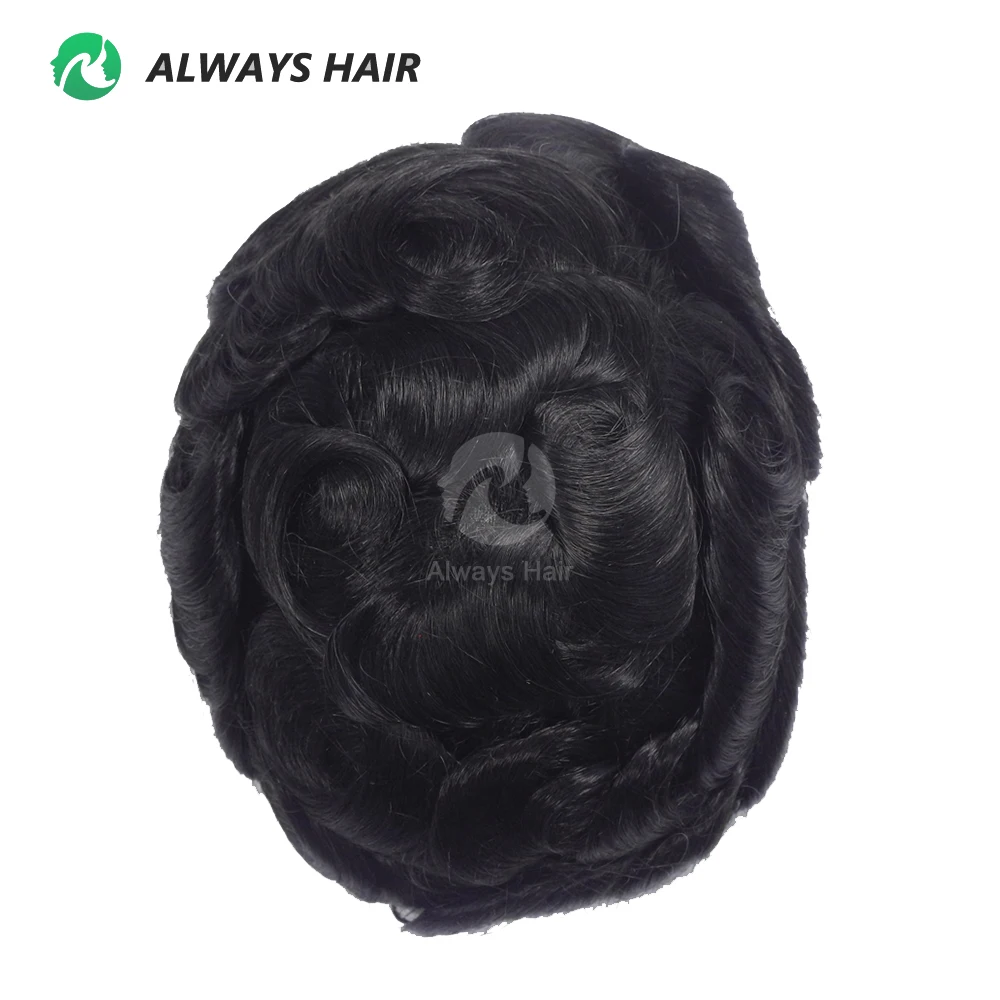 New Arrival Fine Mono Top Hair Patch for Men Mono And PU with Gauze Man Wig Toupee
