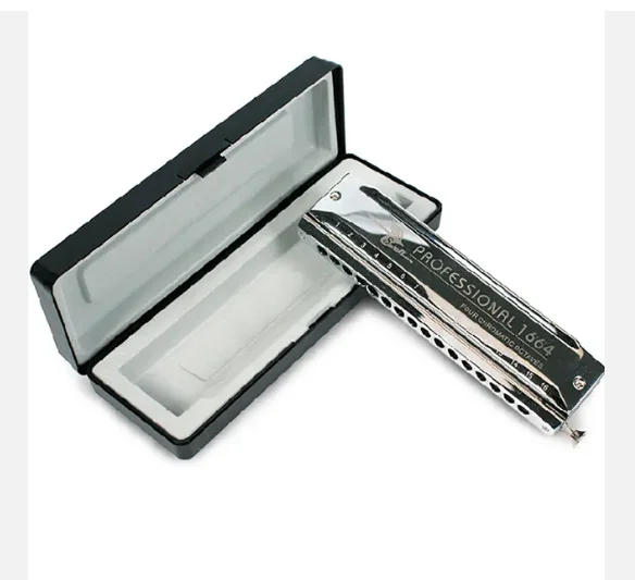 SW1664-2 Hole 48 Tone Thick Blow Mouth Practice Playing Chromatic Harmonica
