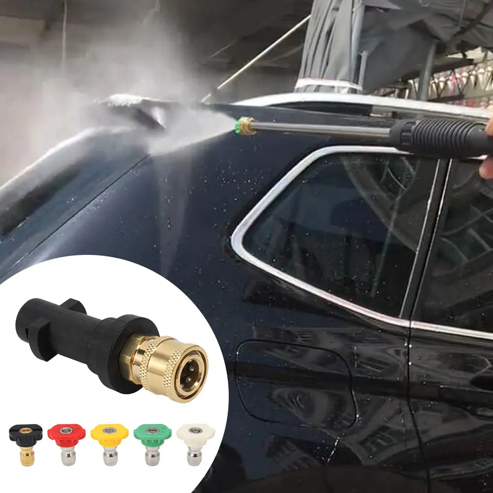 Pressure Washer Gun Adapter 1/4 inch Quick Connector Adapter 5/7 Nozzles for Karcher K2 K3 K4 K5 K6 K7 Car Washer Accessories