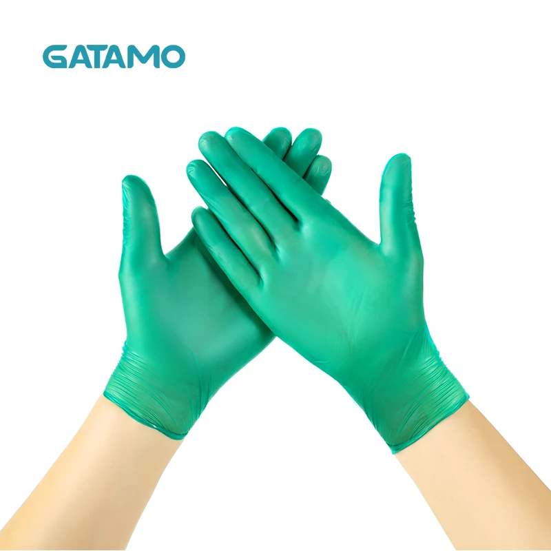 C23 High quality Tatoo Green Gloves Cheap Protective Synthetic Nitrile Gloves Powdered Free Nitrile Vinyl Gloves