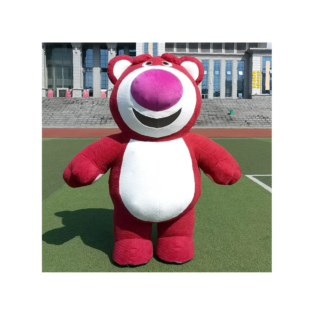 Commercial Quality 2m/2.6m/3m Strawberry Bear Mascot Costume Walking Inflatable Mascot for Parade/Party/Business/Advertising