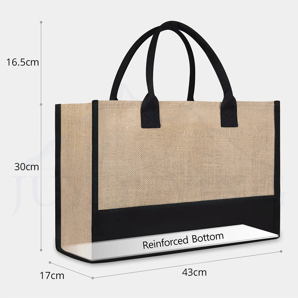 High Quality Durable Waterproof Personalized Initial Canvas Beach Tote Bag Monogrammed Gift Tote Bag For Women College Shopping