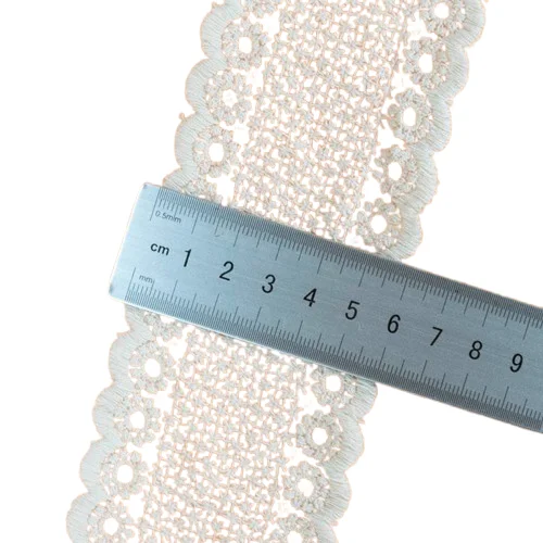 Beautiful useful Polyester Eyelet Lace Decorative Home Textile Decorative Embroidered Lace White Lace