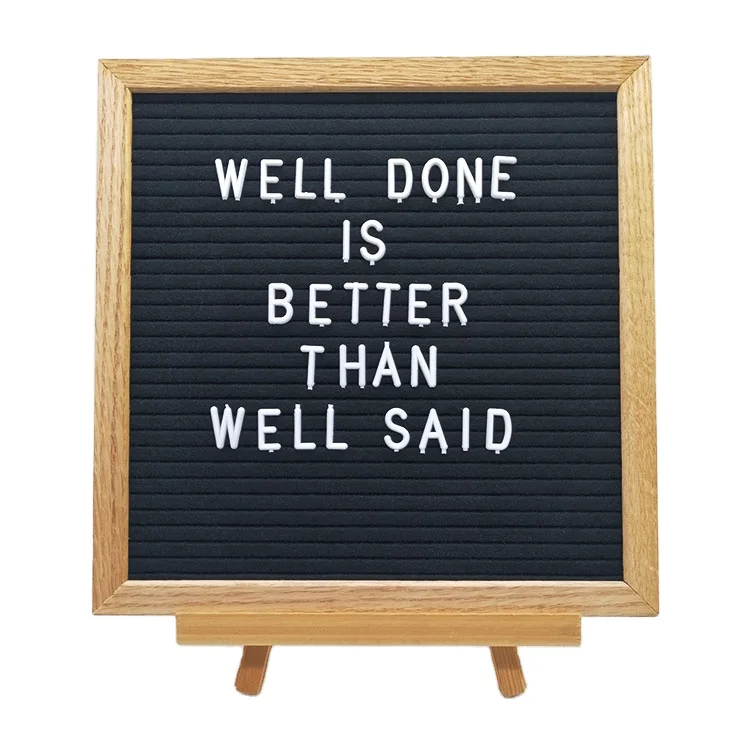 Custom Size Solid Wood Frame Felt Letter Board Message Board With Plastic Letters Decoration Letter Boards As Christmas Gift
