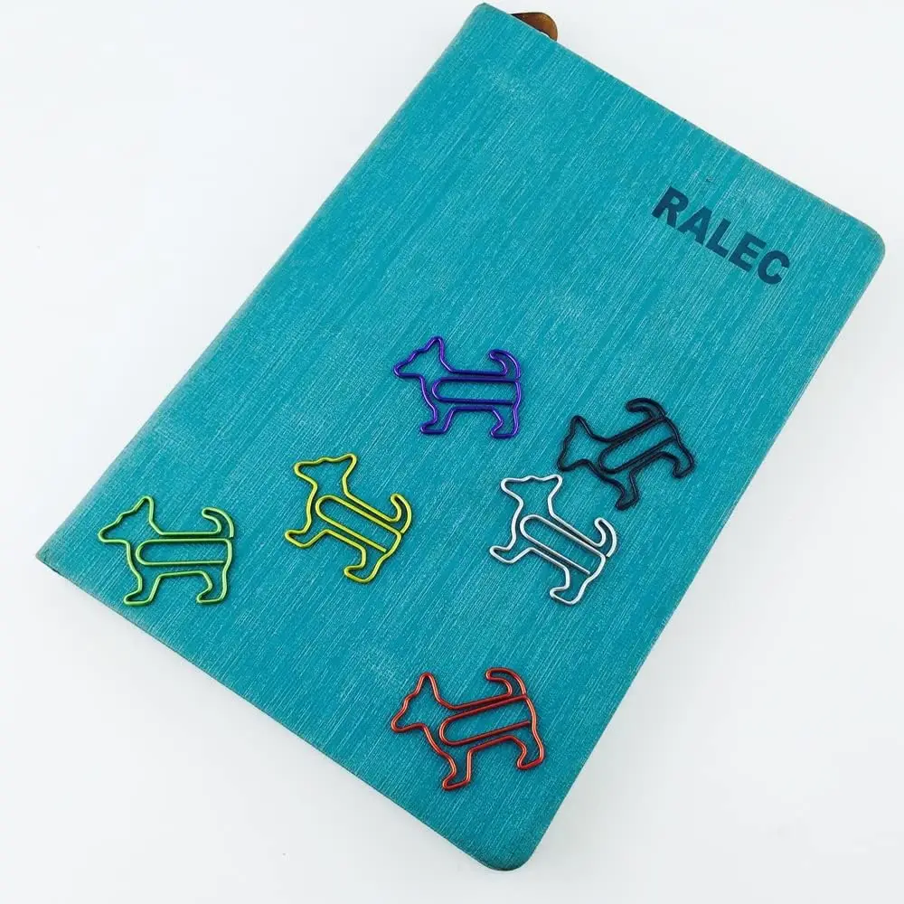 Cute Colorful  Dog Shaped Paper Clips,Animal Bookmark Clips for Office,Note Book