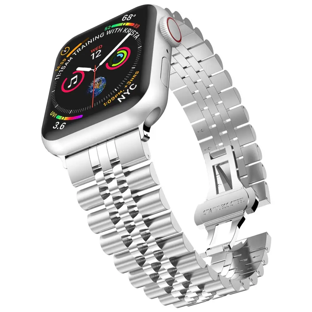 Стальной ремешок для apple watch 6 металлический iwatch 6/5/4/3/2/1 38 мм 40 42 44