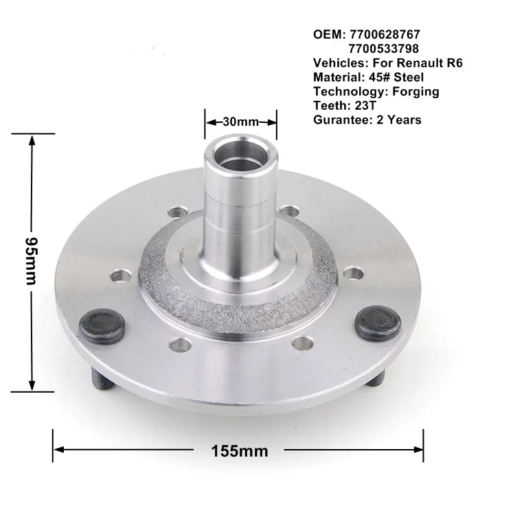 OEM 7700628767 7700533798 Steering Knuckle Spindle For Renault 4 5 6 Front Wheel Hub