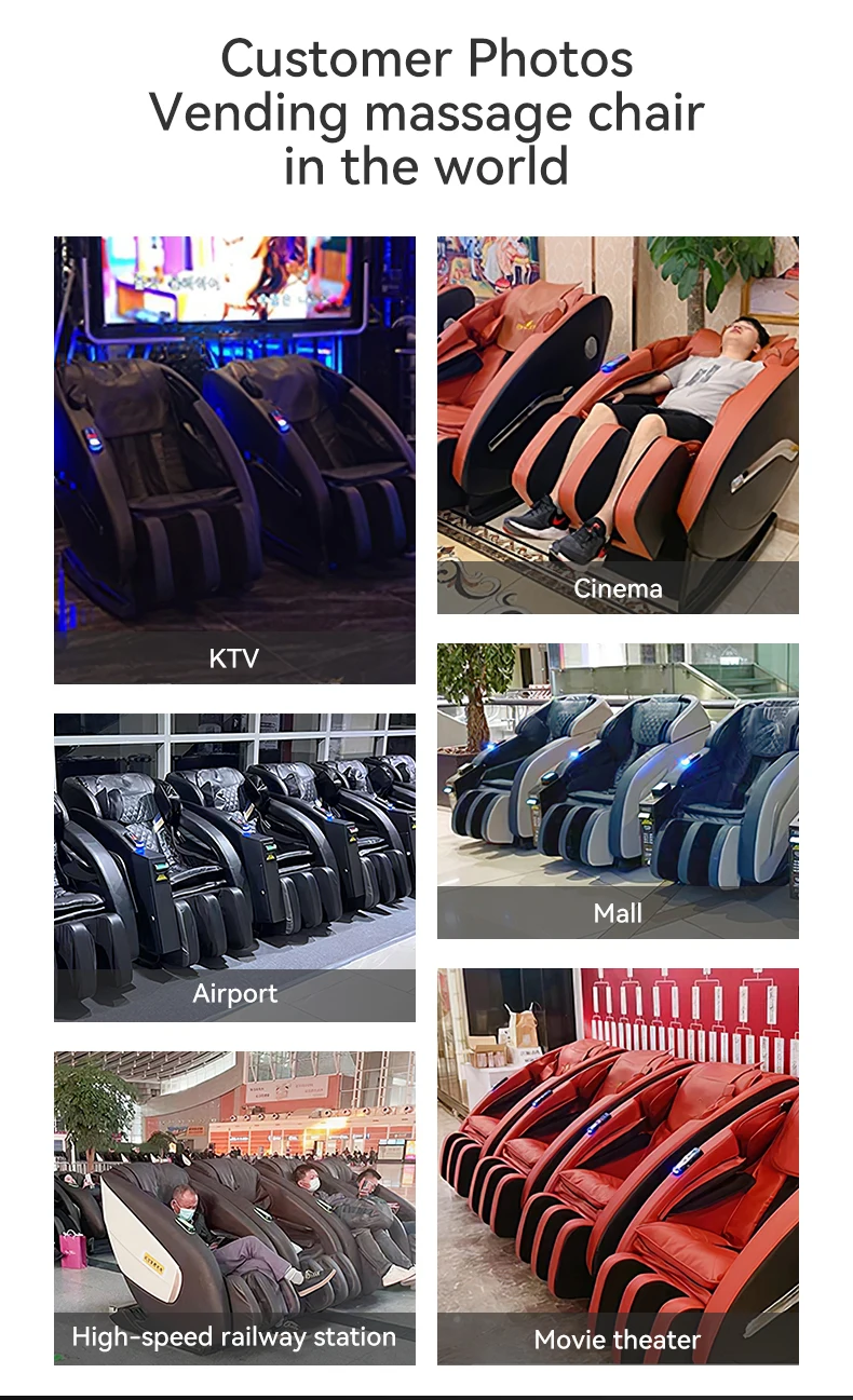 Commercial Token Bill Operates Massage Chair Vending Machine with Payment System