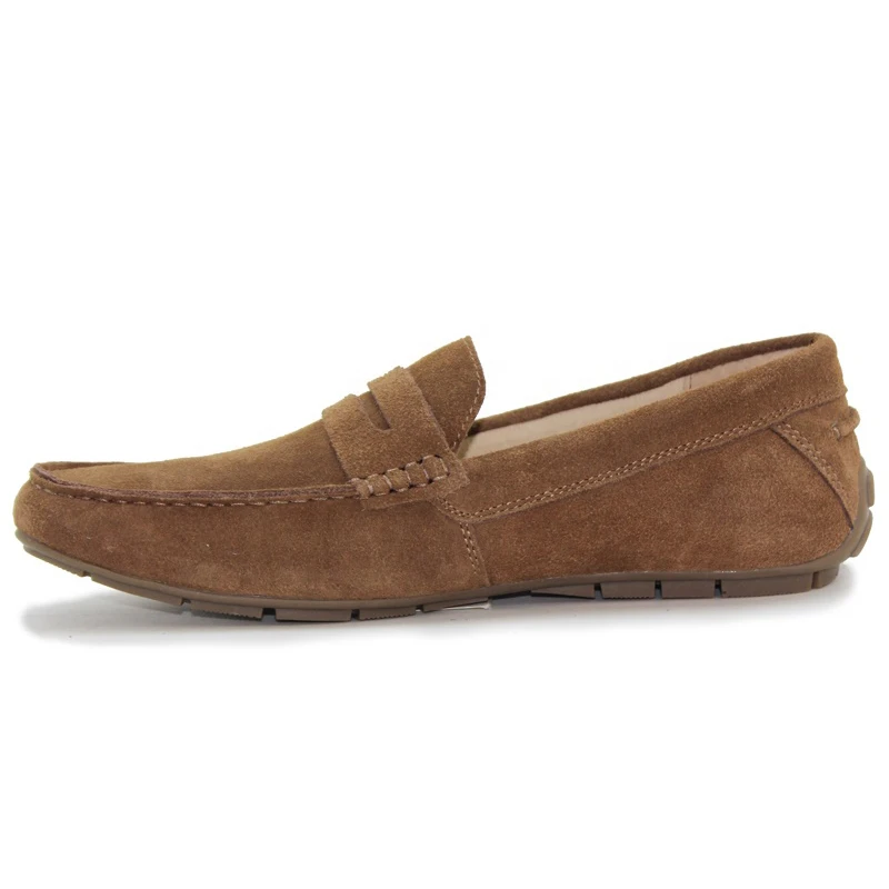 Custom Classic Male Loafers Slip On Faux Suede Leather driving Shoes Moccasin for Men