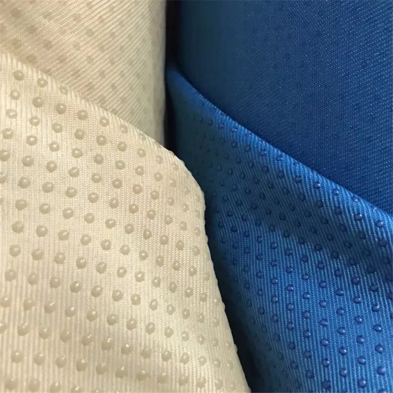 Silicone Dots coated anti-slip PVC printed polka dots non slip fabric anti slip fabric