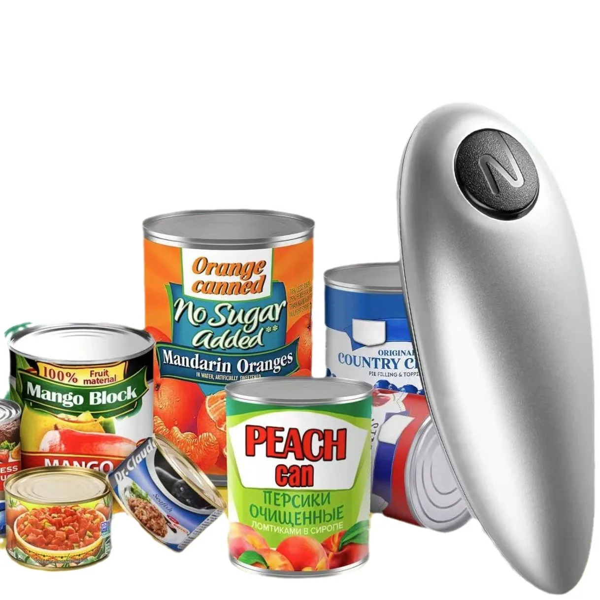 Hands Free Food-Safe Battery Operated Electric Can Openers Automatic Electric Can Opener