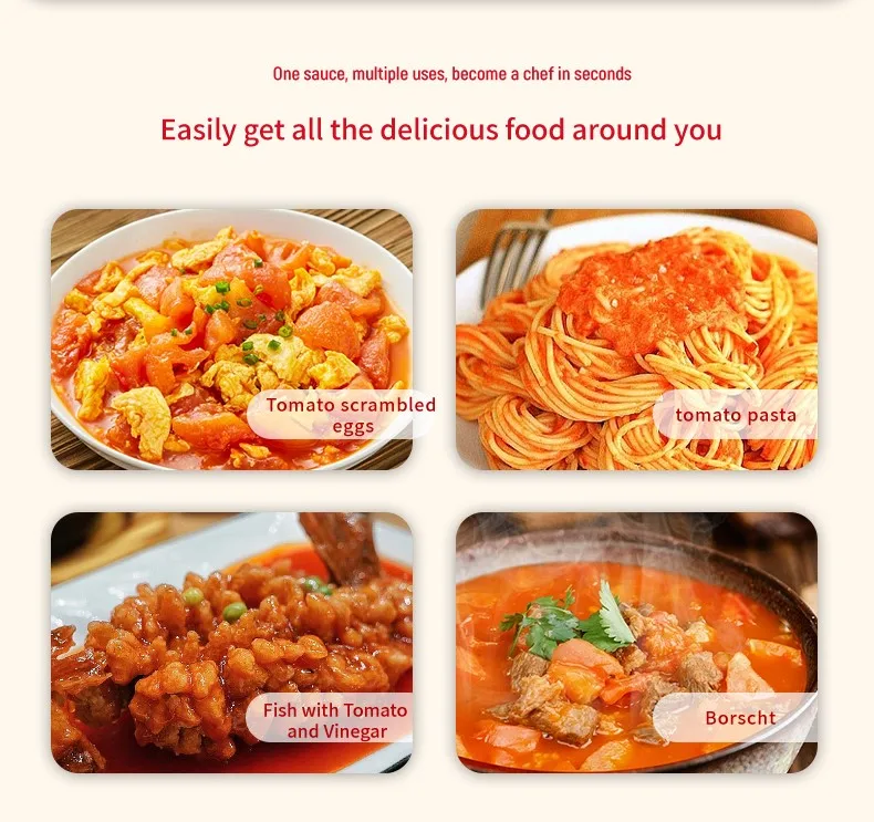 Canned tomato paste export 100% purity tomato sauce in different sizes
