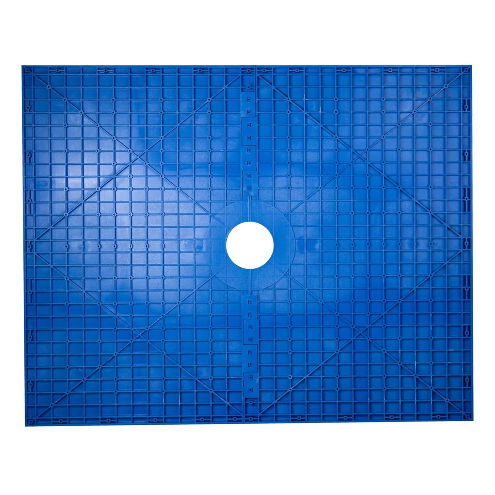 60X48in Shower Tray Pan ABS Material 2 Pieces Interlocked Watertight Fiberglass Reinforced