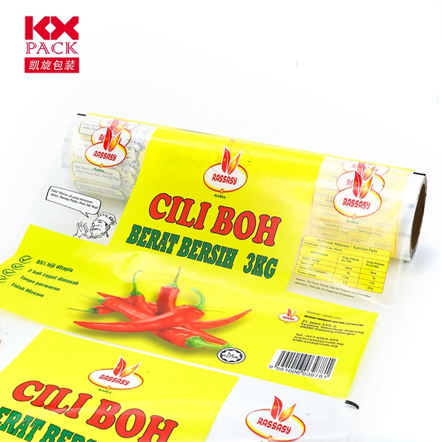 Custom Print Laminated Film Nylon Food Packaging Film Wrapping Film For Chilli Sauce