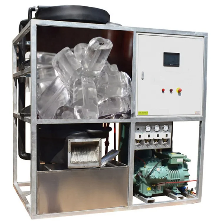 3000kg tube ice machine Automatic ice cube machine Bar edible ice tube machine
