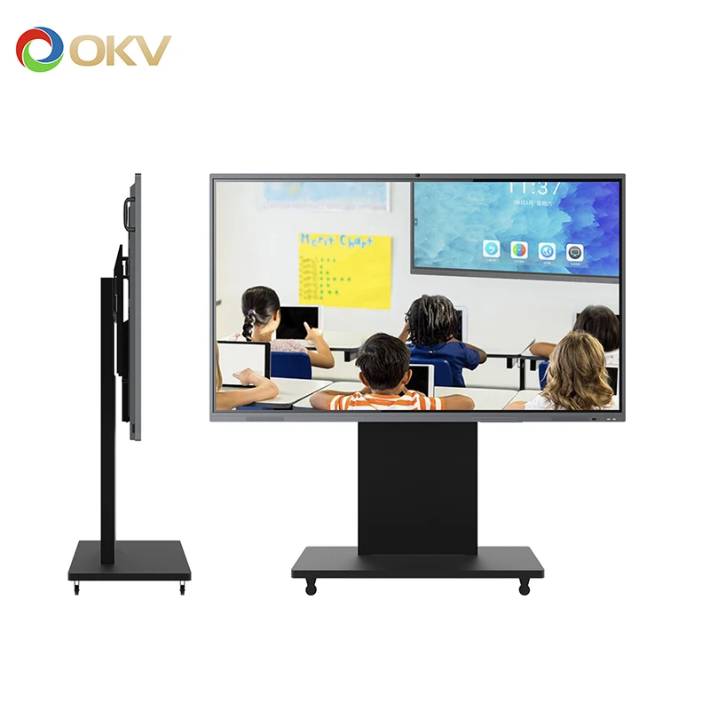 
75 in Multifunctional Digital Whiteboard System Multi-touch Panel Android Interactive Led Screen 