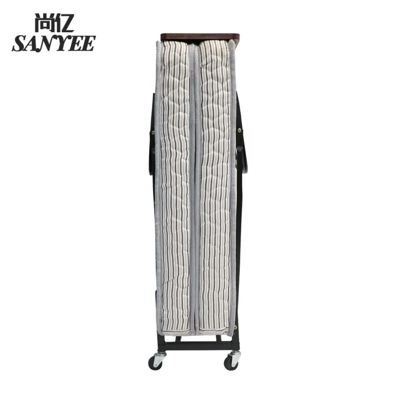
General use guest room bed Hotel extra bed Single folding bed with 12CM thicken foam mattress 95cm wide 