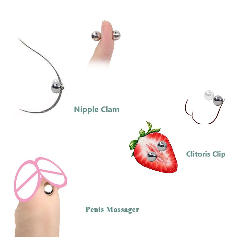 10mm Powerful Magnet Nipple Clamps Wholesale Nipple Sex Toys Clitoris Stimulator Strong Magnetic Orbs Erotic Toys