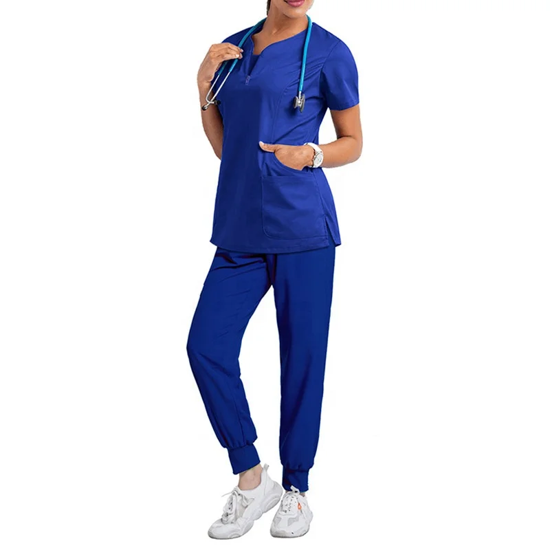 Hight Quality Wholesale Spa Uniform Women Custom Logo Breathable Health Service Fashionable Female Nursing Medical Scrubs