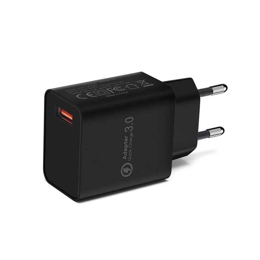  2021 горячая распродажа 18 Вт USB адаптер питания быстрая зарядка 3 0 зарядное устройство с европейской вилкой настенное для мобильного телефона ноутбука пользовательским