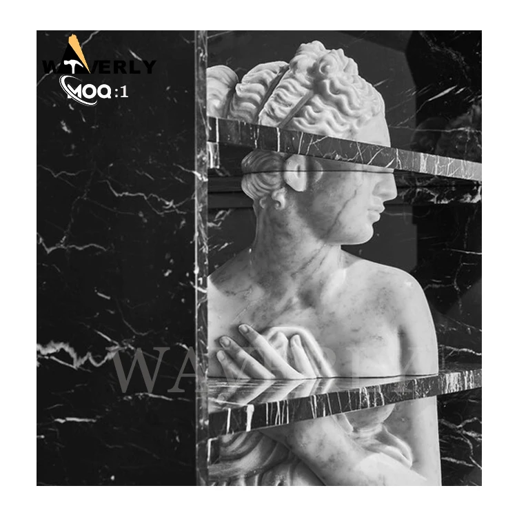 Custom Design Art Interior Decoration Stone Figure Statue Hand Carved Outdoor Garden Greek Marble Lady Abstract Sculpture