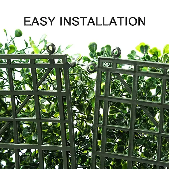 artificial boxwood hedge privacy fence screen greenery panels