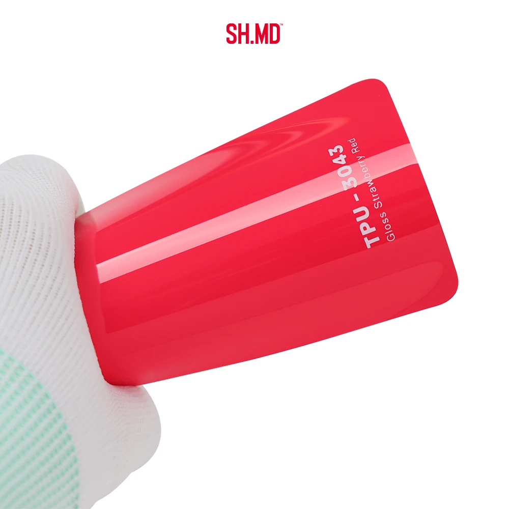 1.52x3m Car Body Stickers 7.5 Mil Scratch Resistant TPU Red Wrap Car Vinyl Non Yellowing Color TPU PPF Film Car Paint Protection