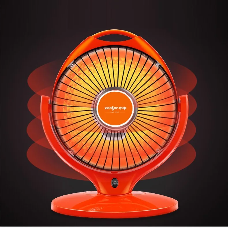 Fan Shaped Electric Heater Household Halogen Heater Home Indoor Use Carbon Fiber Table Heaters 600W