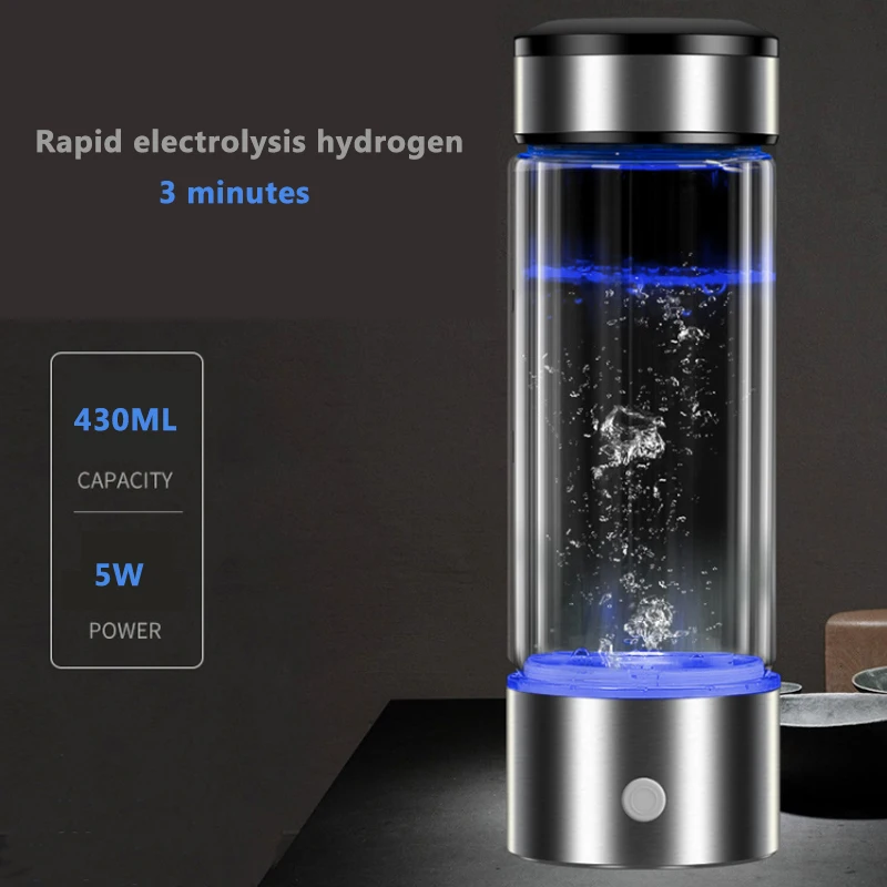  Новая модная переносная Usb перезаряжаемая ионизационная чашка для электролиза воды 450 мл бутылка генератора