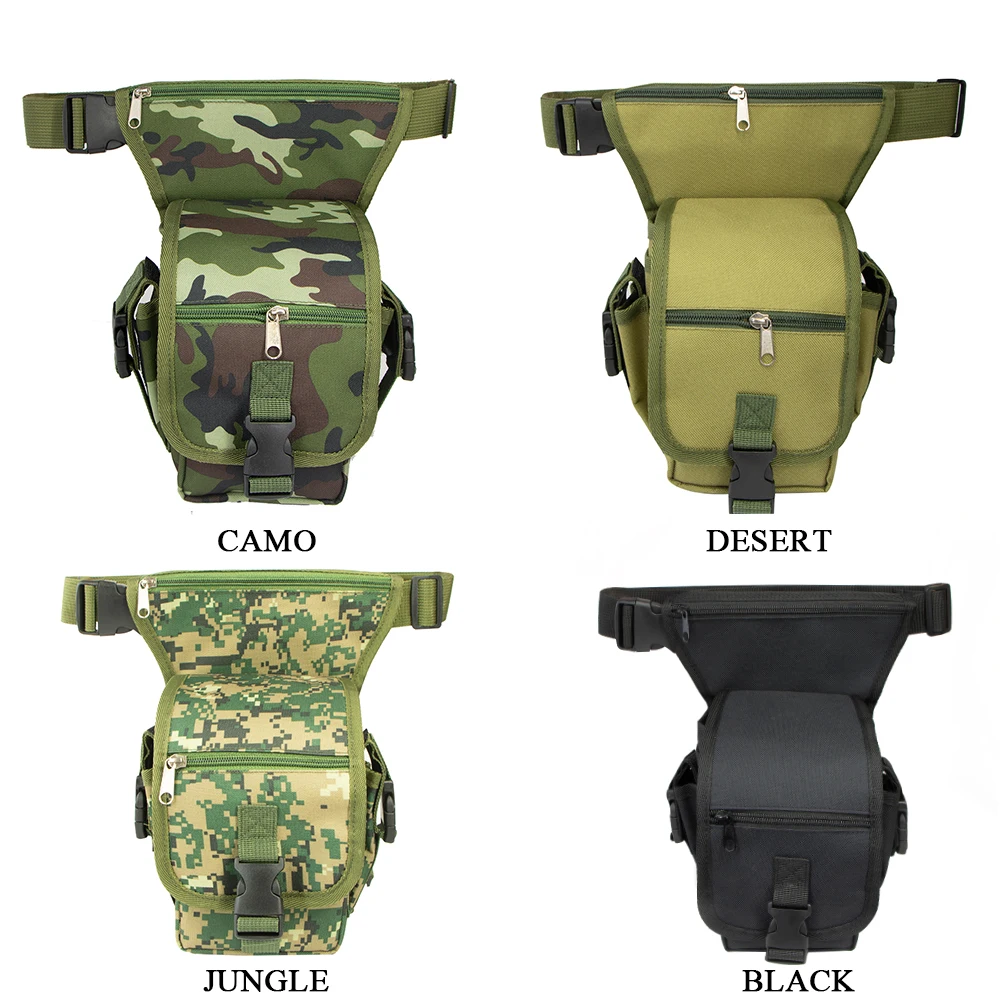 Travel Hiking Motorcycle Tactical Riding Canvas Thigh Drop Leg Bag Waist Belt Bag