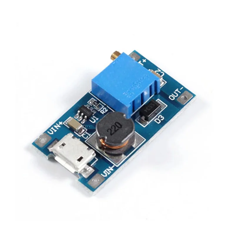 r Micro USB DC Step Up Boost Converter Module 28V 2A MT 3608 MT3608 Module
