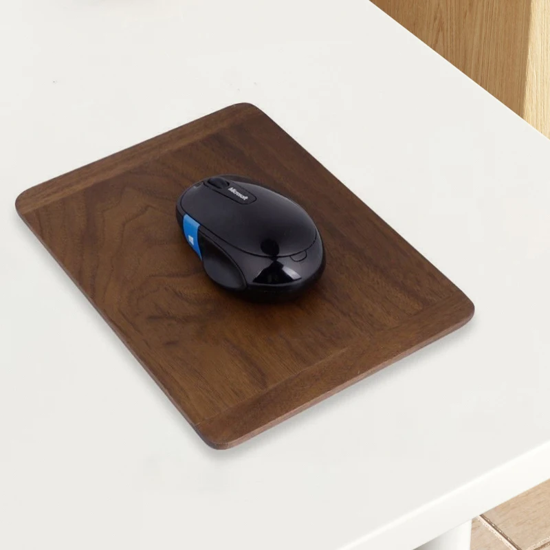 Joypro Wooden Office Desk Mat Waterproof Hard Wood Smooth Gaming Mouse Pads Non-Slip Walnut Computer Mouse Pad for Working Study
