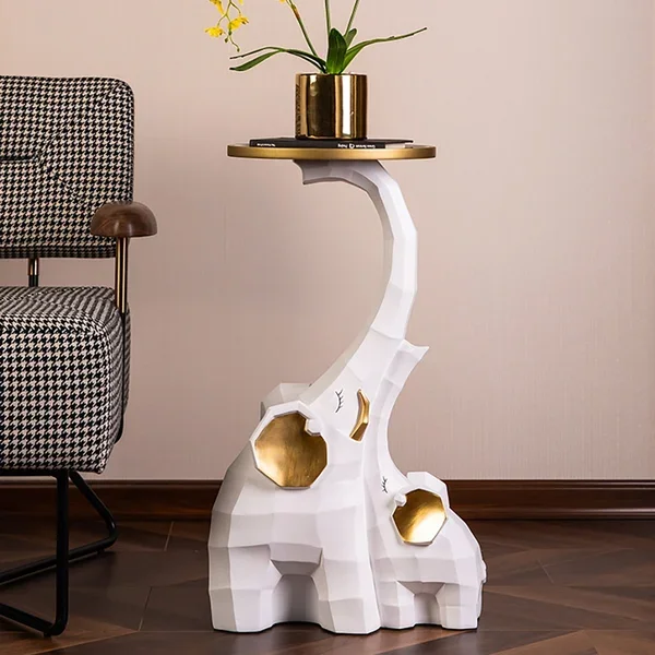 NOVA Cartoon Giraffe Ornaments Multipurpose Portable Nordic Resin Side Table Living Room Furniture Luxury White Coffee Table