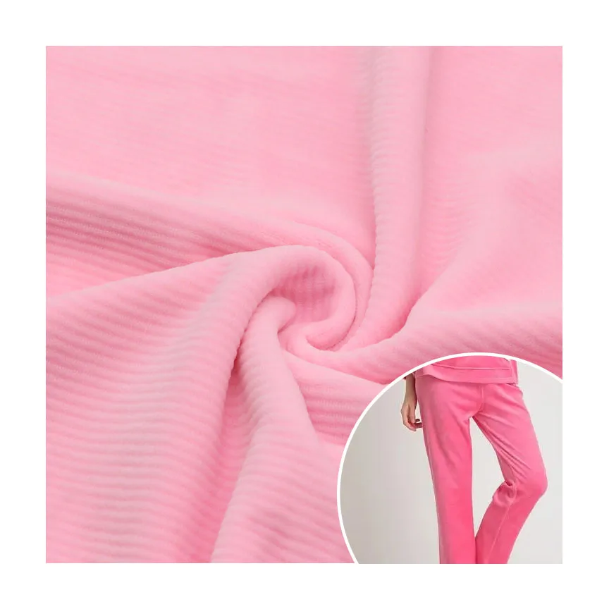 95%Polyester 5%Spandex Printing Korean Velvet Velour Fabric