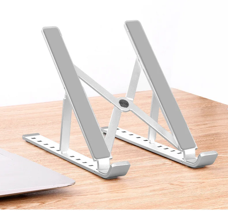 Factory Wholesale Aluminum Alloy Adjustable Foldable Portable Laptop Holder Adjustable for Macbook Notebook LH-006(4MM)