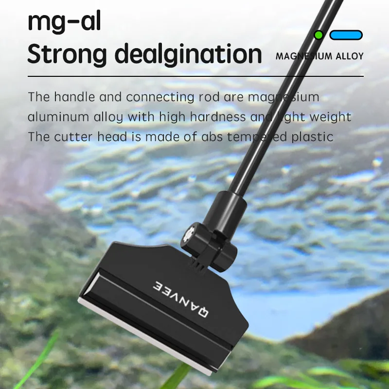 QANVEE Glass Aquarium Algae Scraper 10 Stainless Steel Blades Convenient Aquarium Cleaning Tools