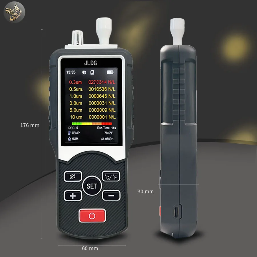 Ultra-long Standby Time Dust Counter Pm 2.5 Particle Counter for Microelectronic Portable 3.7V Lithium Battery (2000 Mah)