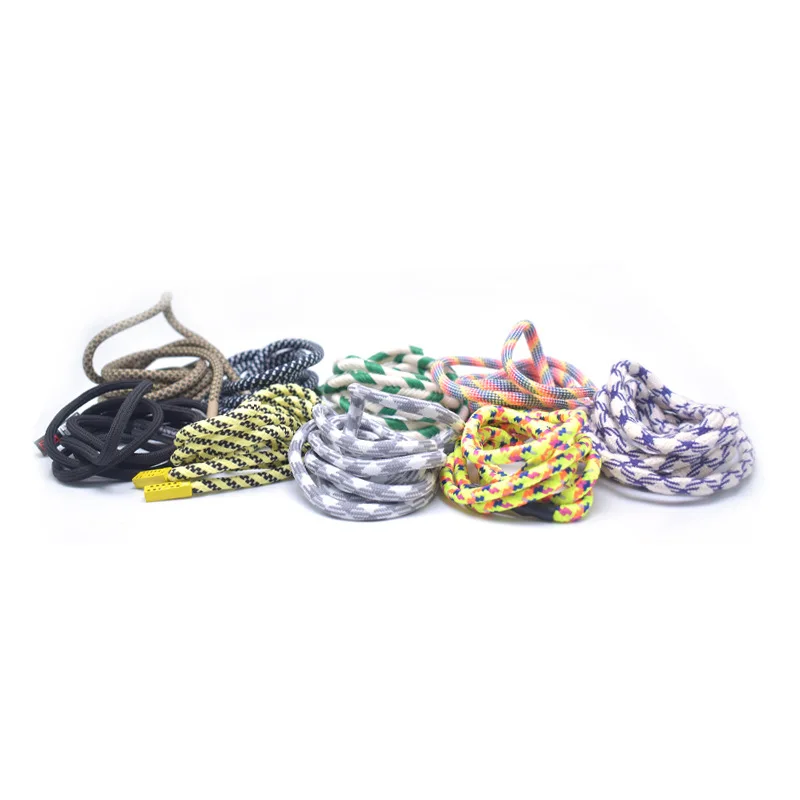 Custom colorful polyester nylon flat braided hoodie cords shoe lace cord nylon rope