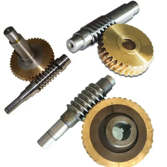 Manufacturer 45# worm gear motor with 12 pressure Angle copper turboworm and wormwheel machining